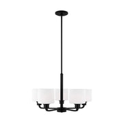 Canfield 5-Light Chandelier in Midnight Black