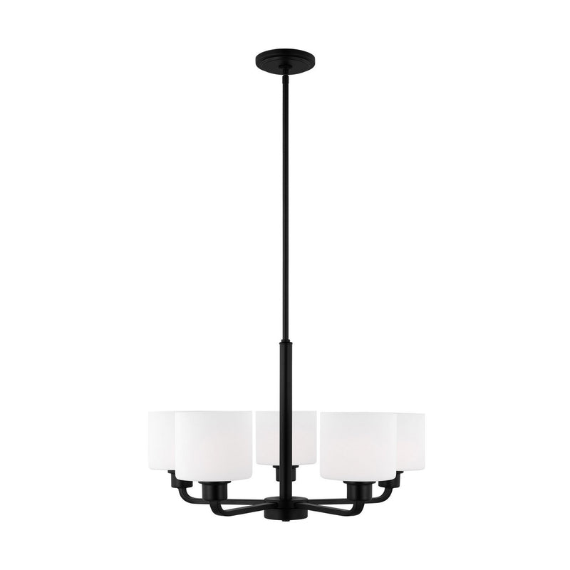Canfield 5-Light Chandelier in Midnight Black