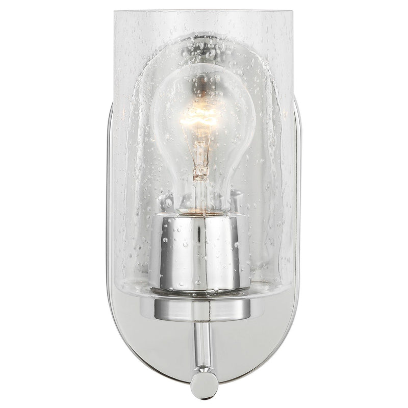 Oslo Seeded Glass Wall Sconce in Chrome