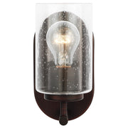 Oslo Seeded Glass Wall Sconce in Bronze