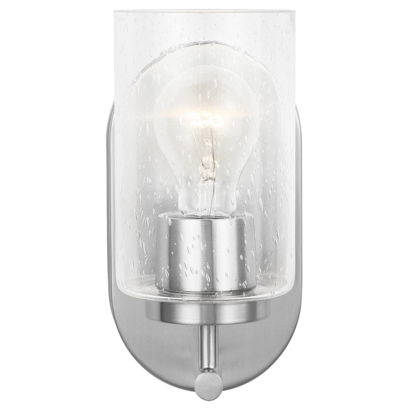 Oslo Seeded Glass Wall Sconce in Brushed Nickel