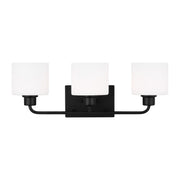 Canfield 3-Light Bath Vanity Light in Midnight Black