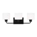 Canfield Three Light Wall / Bath in Midnight Black