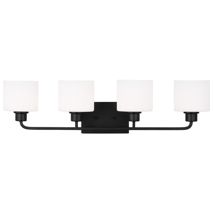 Canfield Four Light Wall / Bath in Midnight Black