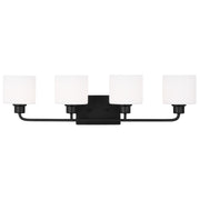 Canfield 4-Light Bath Vanity Light in Midnight Black