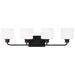 Canfield Four Light Wall / Bath in Midnight Black