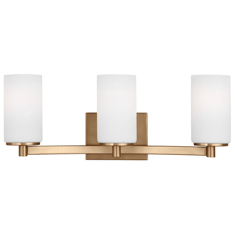 Hettinger 3-Light Bath Vanity Light in Satin Brass