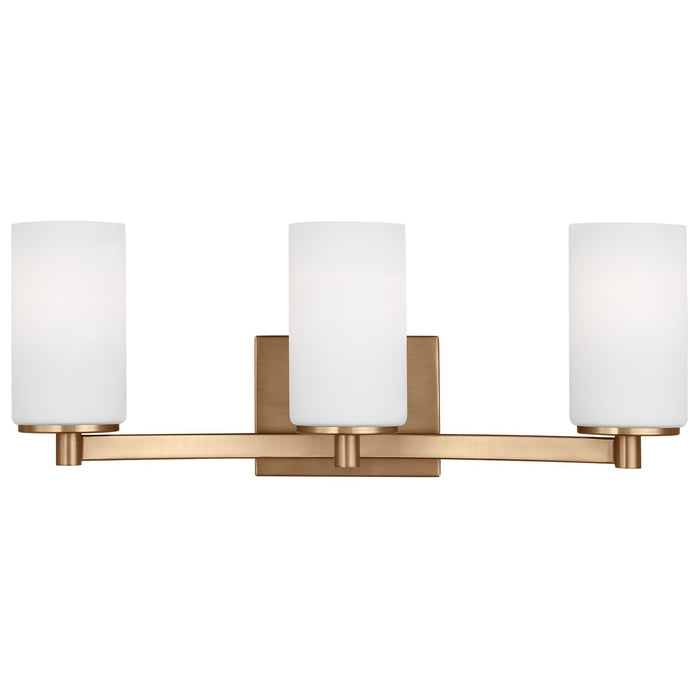 Hettinger Three Light Wall / Bath in Satin Brass