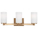Hettinger Three Light Wall / Bath in Satin Brass