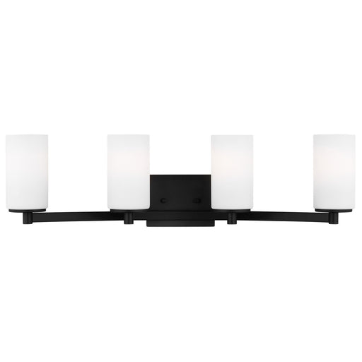 Hettinger Four Light Wall / Bath in Midnight Black