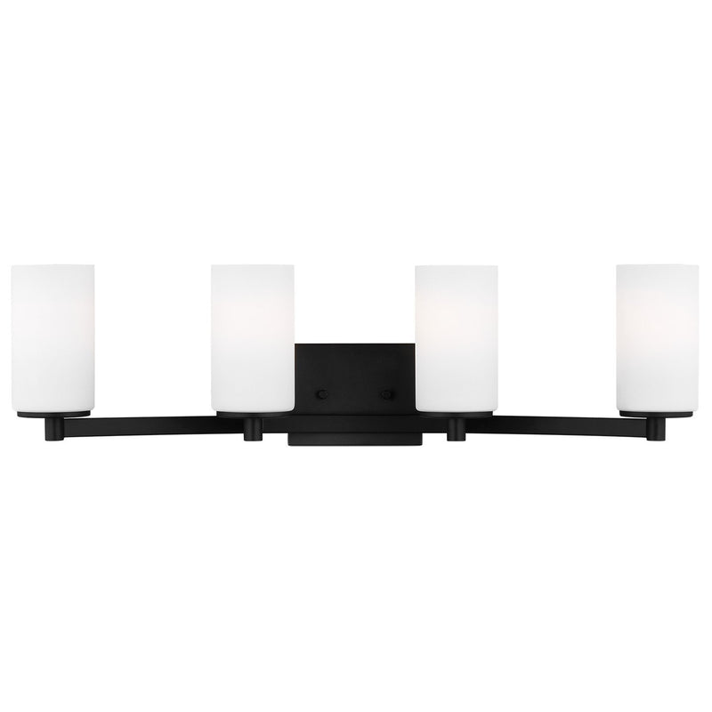 Hettinger 4-Light Bath Vanity Light in Midnight Black