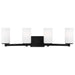 Hettinger Four Light Wall / Bath in Midnight Black