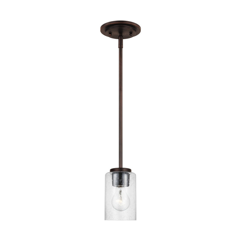 Oslo Seeded Glass Mini Pendant in Bronze
