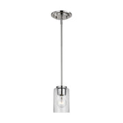 Oslo Seeded Glass Mini Pendant in Brushed Nickel