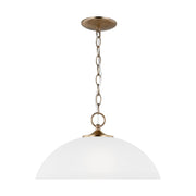 Geary Bowl Pendant in Satin Brass