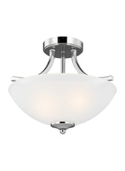 Geary 2-Light Semi-Flush Mount in Chrome