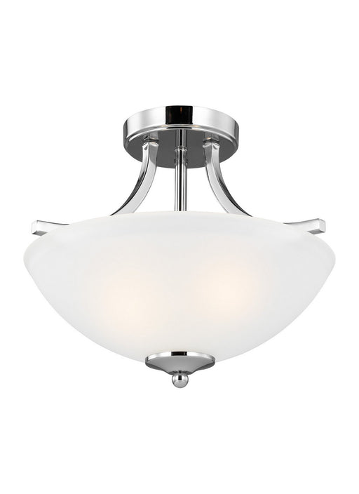 Geary 2-Light Semi-Flush Mount in Chrome