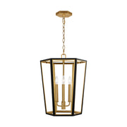 Curt 3-Light Small Lantern Pendant in Midnight Black