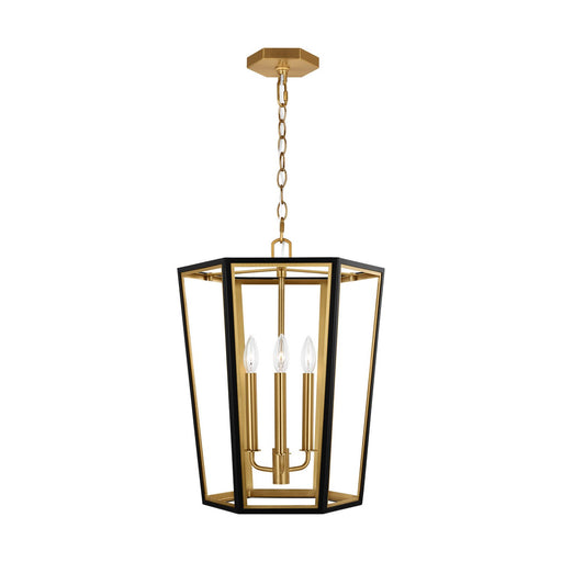 Curt 3-Light Small Lantern Pendant in Midnight Black