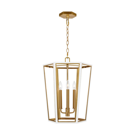 Curt 3-Light Small Lantern Pendant in Matte White