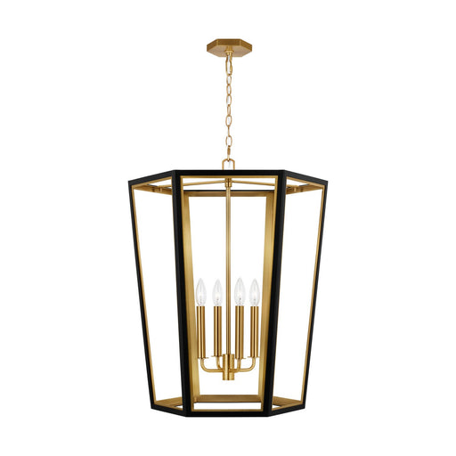 Curt 4-Light Medium Lantern Pendant in Midnight Black