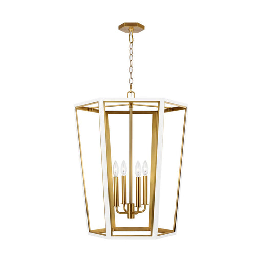 Curt 4-Light Medium Lantern Pendant in Matte White