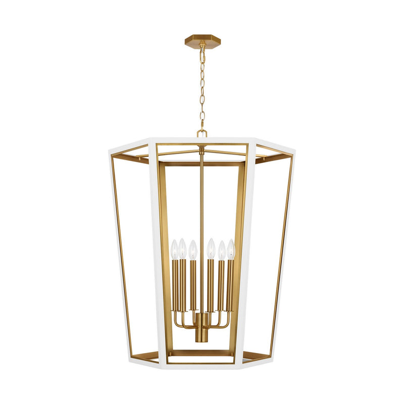 Curt 6-Light Large Lantern Pendant in Matte White