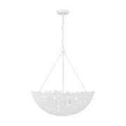 Kelan Large 6-Light Pendant in Textured White
