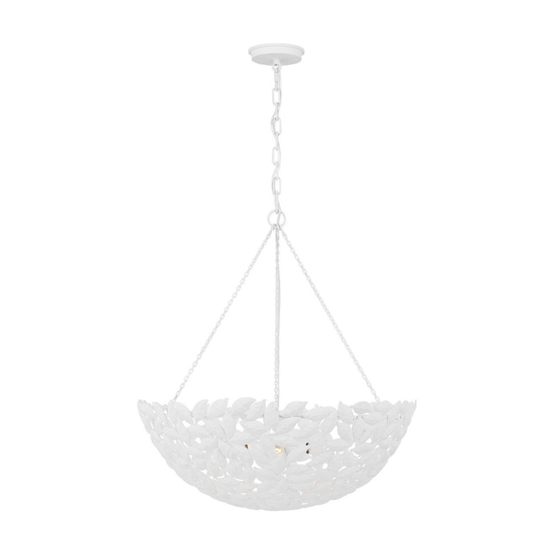 Kelan Large 6-Light Pendant in Textured White