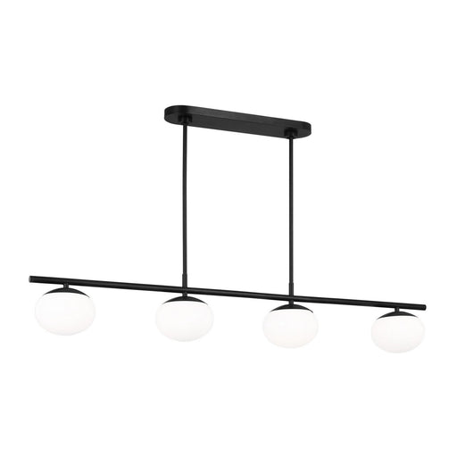Lune Medium 4-Light Linear Pendant in Aged Iron