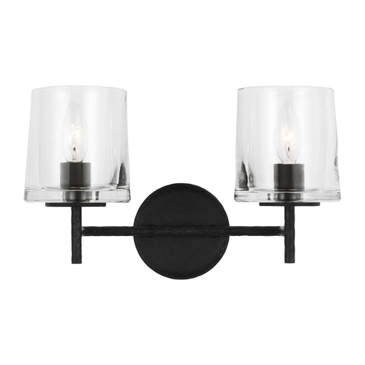 Marietta 2-Light Bath Vanity Light in Aged Iron