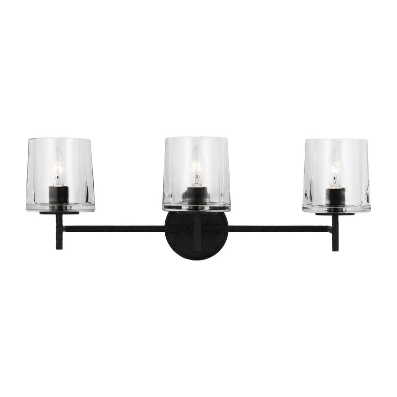 Marietta 3-Light Bath Vanity Light in Aged Iron