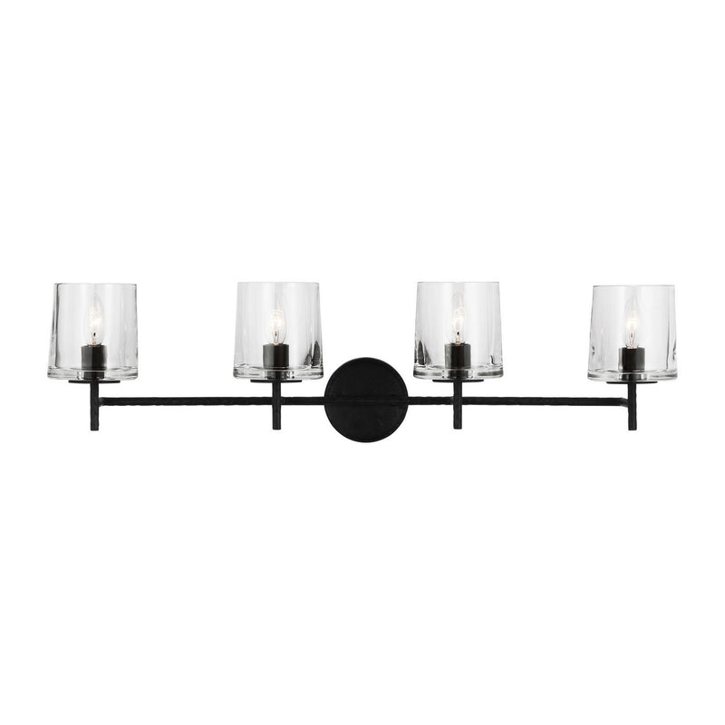 Marietta 4-Light Bath Vanity Light in Aged Iron