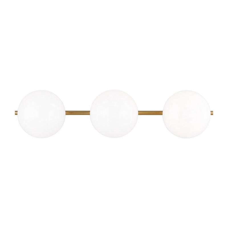 Lune 3-Light Bath Vanity Light in Burnished Brass