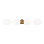Lune 4-Light Bath Vanity Light in Burnished Brass