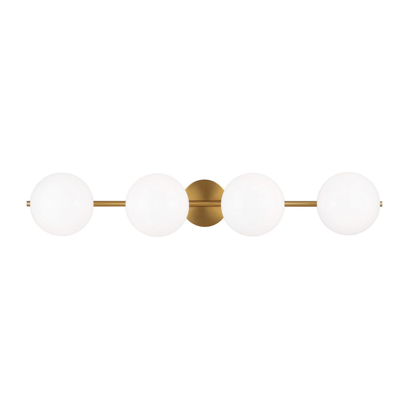 Lune 4-Light Bath Vanity Light in Burnished Brass