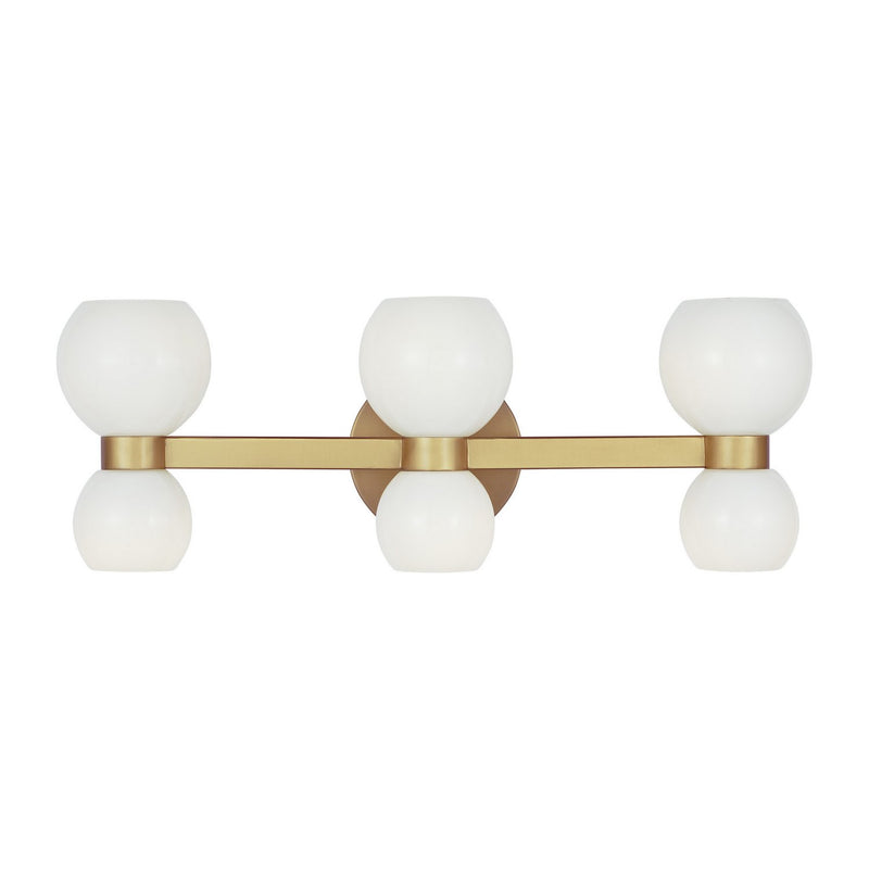 Londyn 6-Light Bath Vanity Light in Burnished Brass