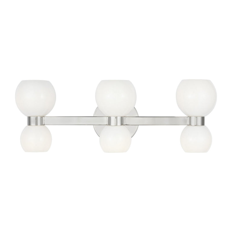 Londyn 6-Light Bath Vanity Light in Polished Nickel