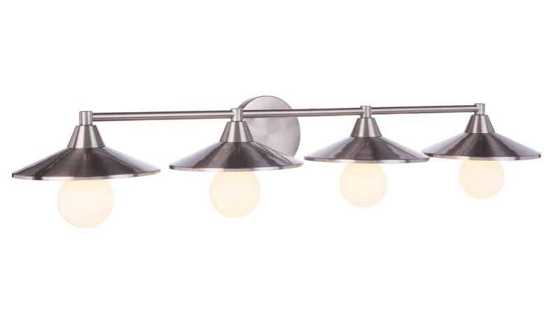 Isaac 4 Light 36.5" Vanity in Brushed Polished Nickel