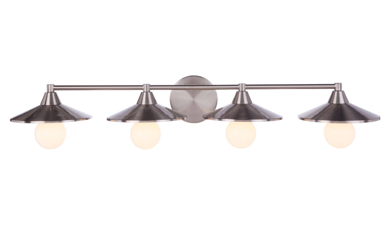 Isaac 4 Light 36.5" Vanity in Brushed Polished Nickel
