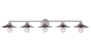 Isaac 5 Light 46" Vanity in Brushed Polished Nickel