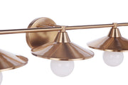 Isaac 5 Light 46" Vanity in Satin Brass