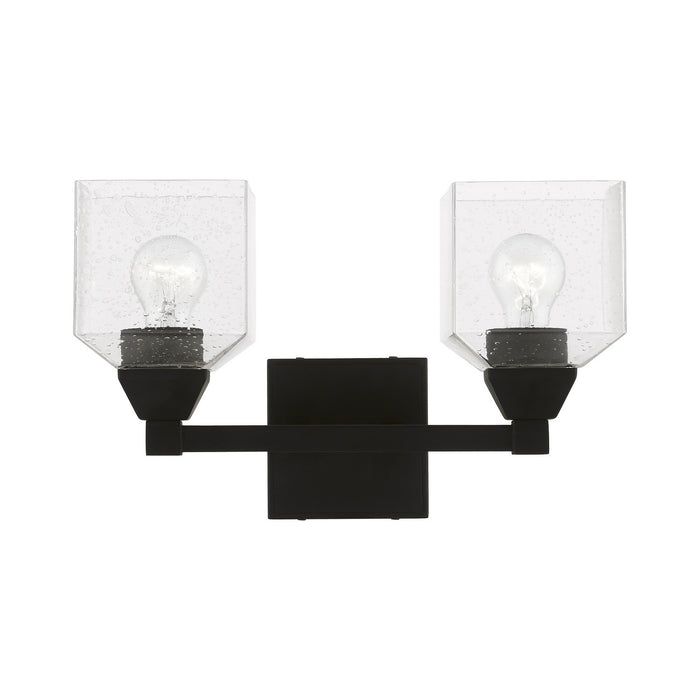 Aragon Two Light Vanity Sconce in Black
