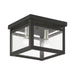 Milford Two Light Flush Mount in Black w/Brushed Nickel