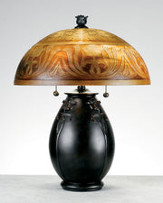 Glenhaven 2-Light Table Lamp in Teco Rossa - Lamps Expo