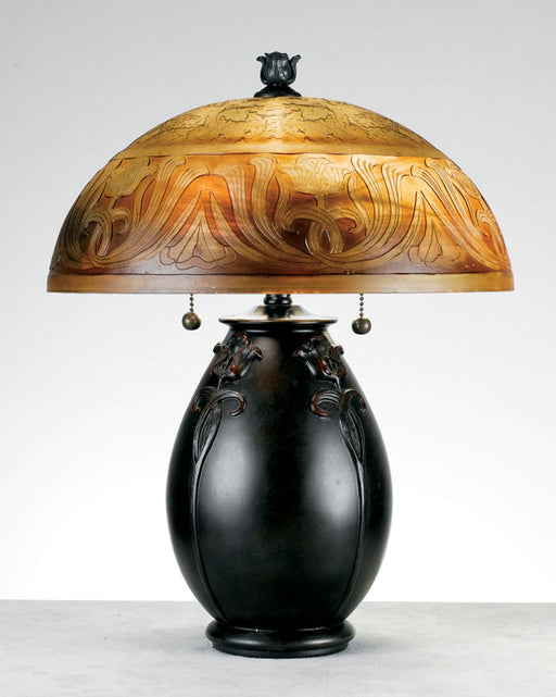 Glenhaven 2-Light Table Lamp in Teco Rossa