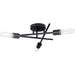 Astra Three Light Semi Flush Mount in Matte Black