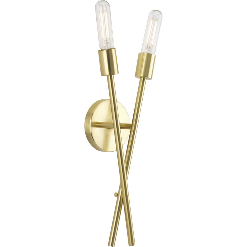 Astra 2-Light Wall Sconce in Satin Brass