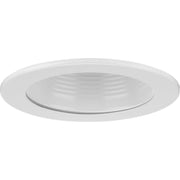 4" Recessed Step Baffle Trim in Satin White
