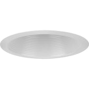 6" Recessed Step Baffle Trim in Satin White